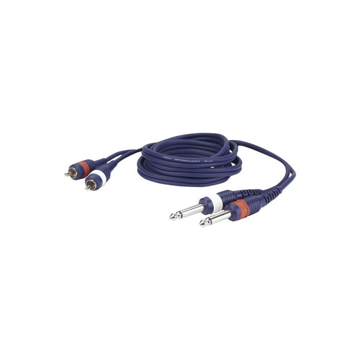 DAP FL233 verloop kabel van cinch/RCA  naar jack 3 mtr