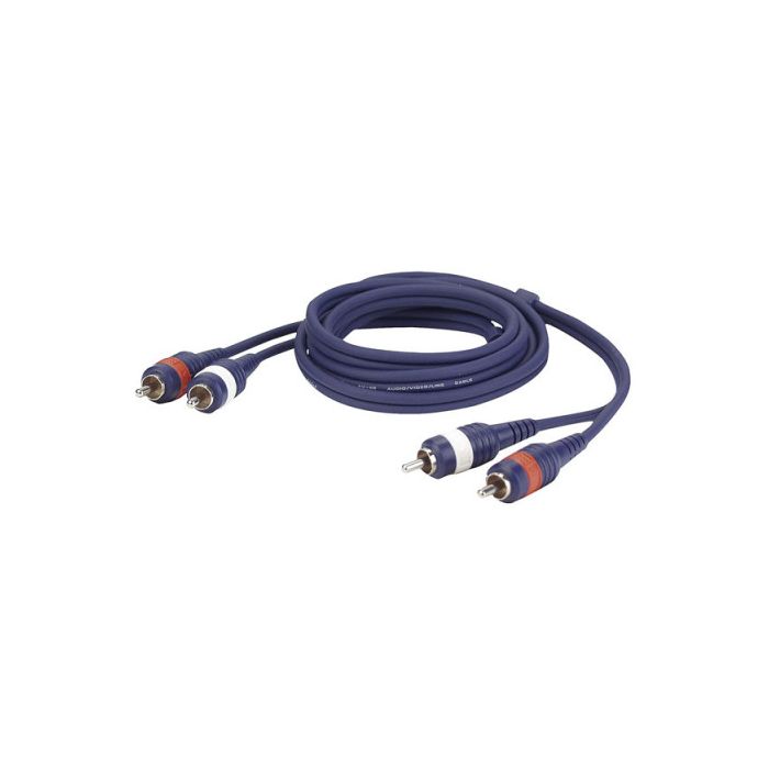 DAP  FL2475 2x cinch naar 2x cinch 0,75 mtr RCA kabel