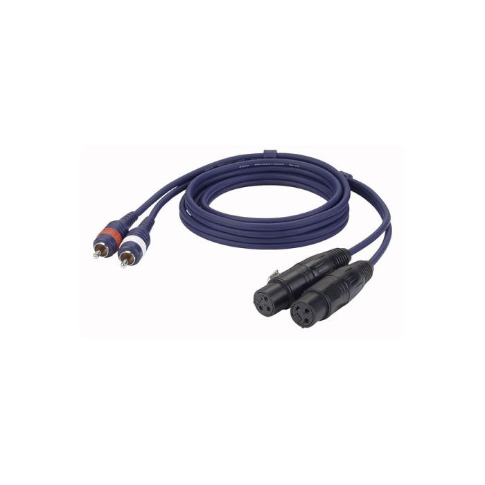 DAP  FL243 verloopkabel van cinch / RCA naar female xlr 3 mtr