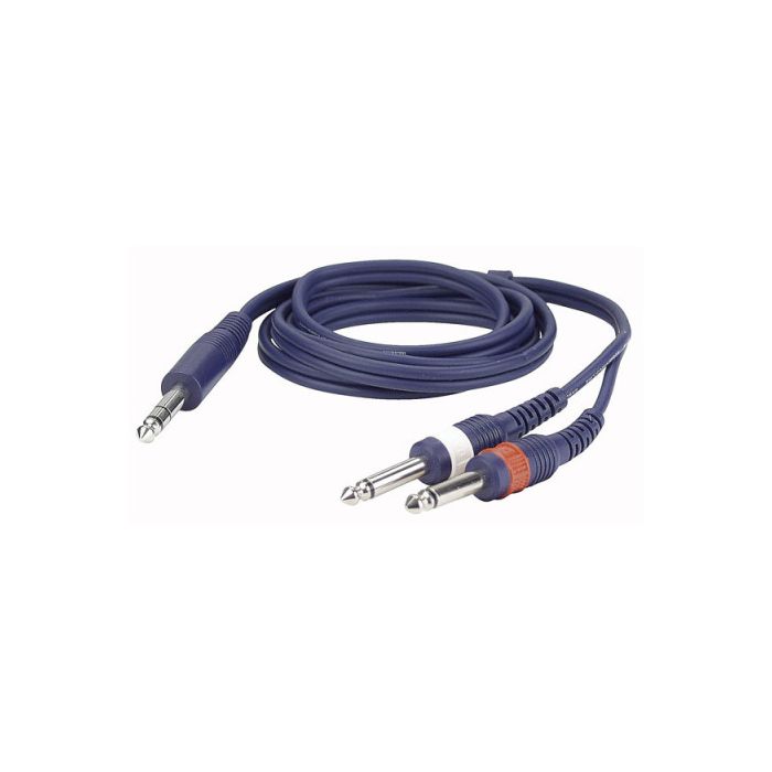 DAP FL3475 Insert/splitterkabel stereo jack naar dubbele mono jack 0,75 mtr