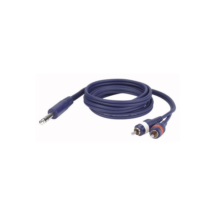 DAP FL35150 Insert/splitterkabel stereo jack naar dubbele Cinch/RCA 1.5mtr