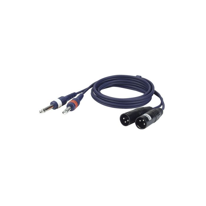 Dap FL443- 2 x Mono Jack Naar 2 x XLR Male verloopkabel 3 mtr