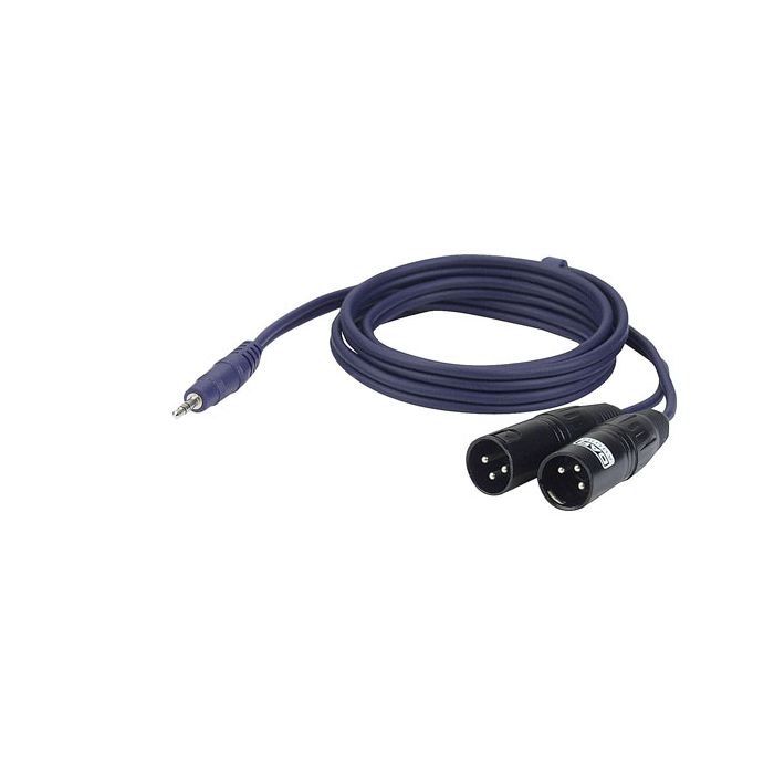 DAP  FL46150 - stereo mini Jack verloop kabel naar 2 XLR Male 1,5 mtr