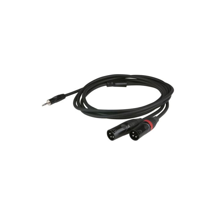 DAP FLX46 - stereo mini Jack naar 2x  XLR  Male 3 polig 6meter lengte