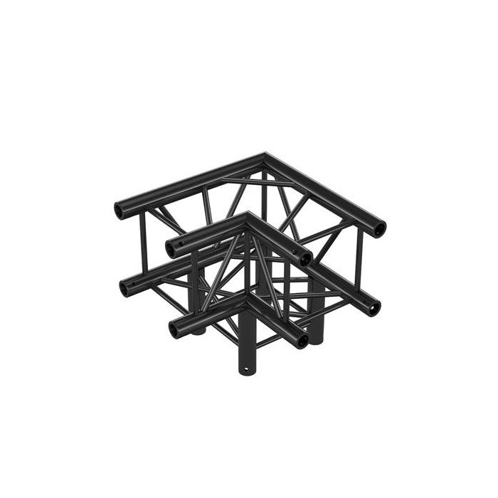 Milos QLVF30|3WAY90DG BLACK  Corner 3-way 90° Pro-30 Square HD F Truss