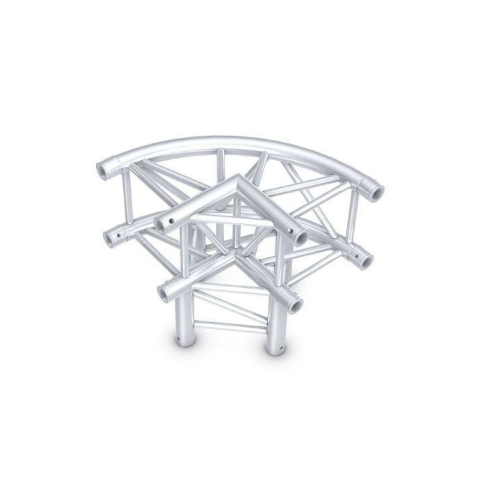 Milos QLF30-KRS Circle Corner 3-way 90° Afgeronde hoek met down verbinding