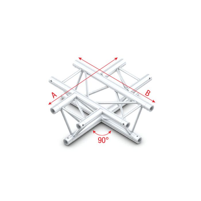 Milos ACF41 Driehoek Truss 90° 4-way horizontal