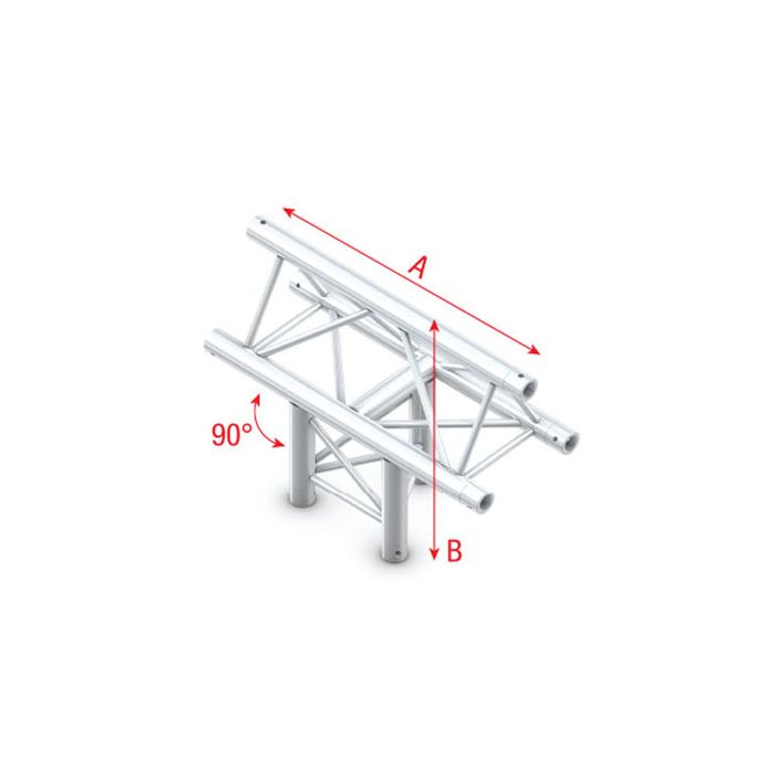 Milos ATF35B Driehoek Truss T-Cross vertical 3-way, apex up 