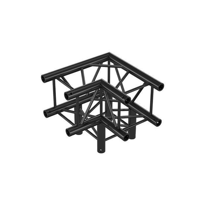 Milos QLVU30|3WAY90DG BLACK Corner 3-way 90° Pro-30 Square G Truss