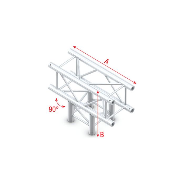 Milos QTU35 Vierkant T-Cross 3-way 