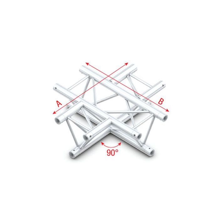 Milos ACU41 - GT30016 90° 4-way horizontal Pro-30 Triangle G Truss