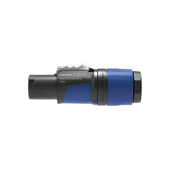 Neutrik powerCON Connector - L Grijs/blauwe behuizing