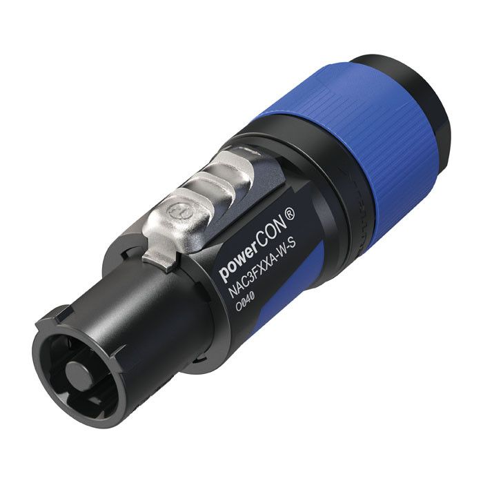 Neutrik powerCON Connector - S Grijs/blauwe behuizing 