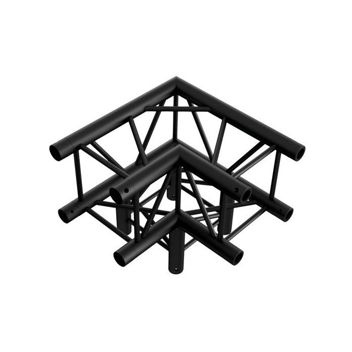 Milos QLB30 BLACK Corner 3-way 90° BLACK, Pro-30 Square P Truss