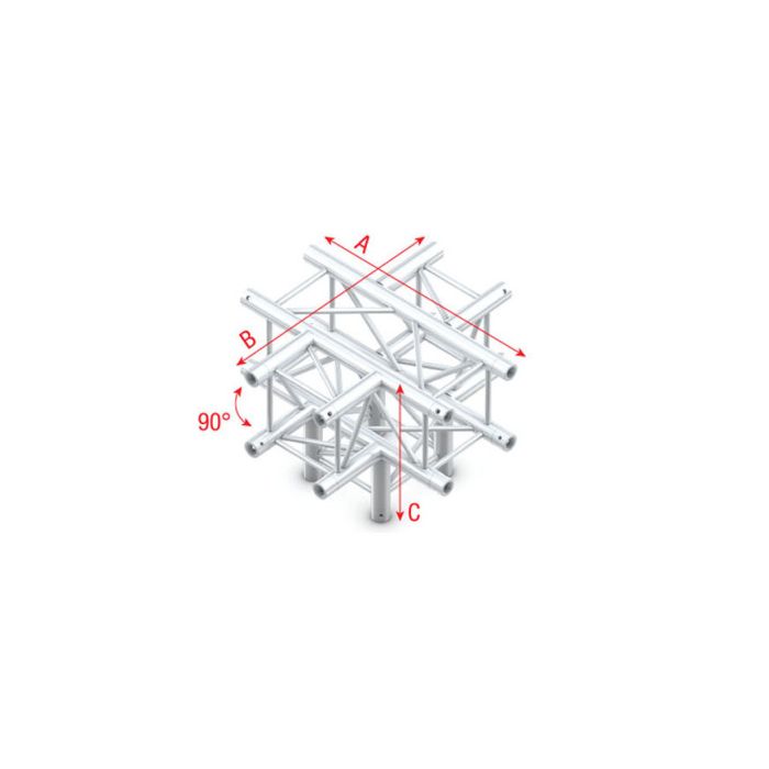 Milos QCB51 - PQ30024 Cross + Down 5-way Pro-30 Square P Truss