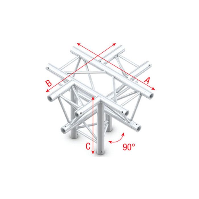 Milos Cross + down 5-way, apex down - 71 cm Pro-30 Triangle P Truss