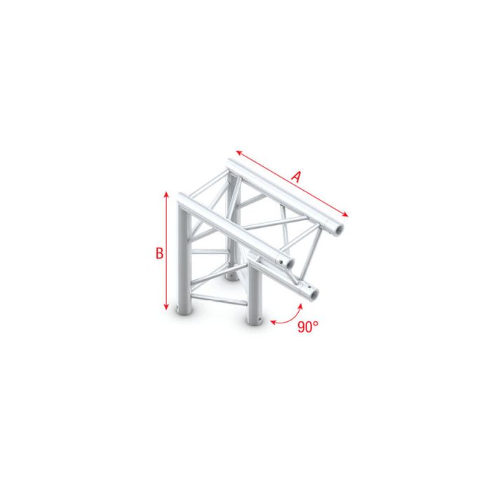 Milos ACB25 - PT30007  Driehoek Truss Hoek 90 apex down