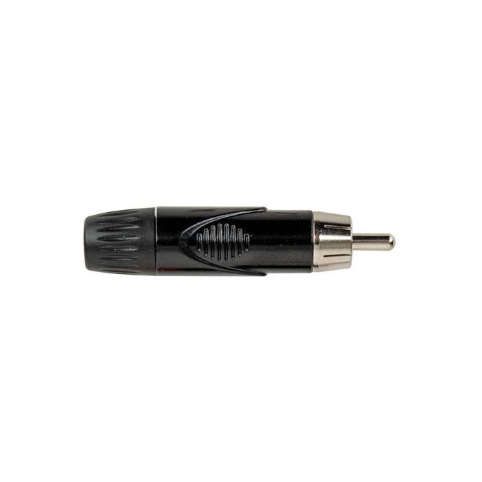 DAP RCA Connector, Male, Black Housing Zwarte einddop