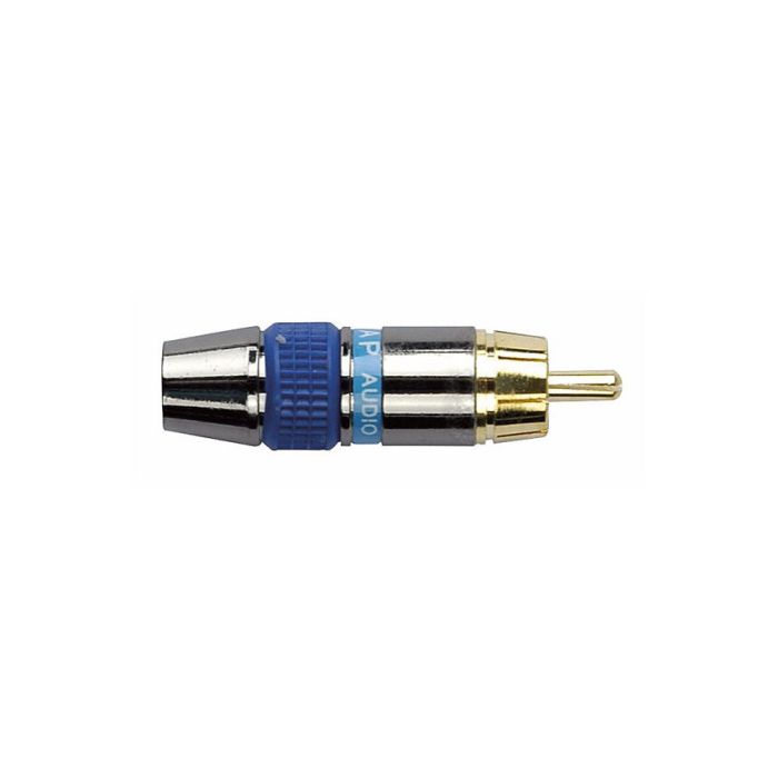 RCA plug blauw