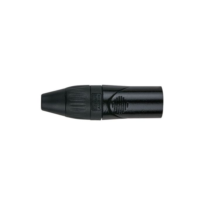 Dap XLR connector 3polig  X-type Male black Black endcap 